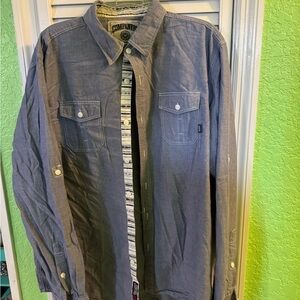 Gray Lightweight Shirt Jacket with Textured Fabric